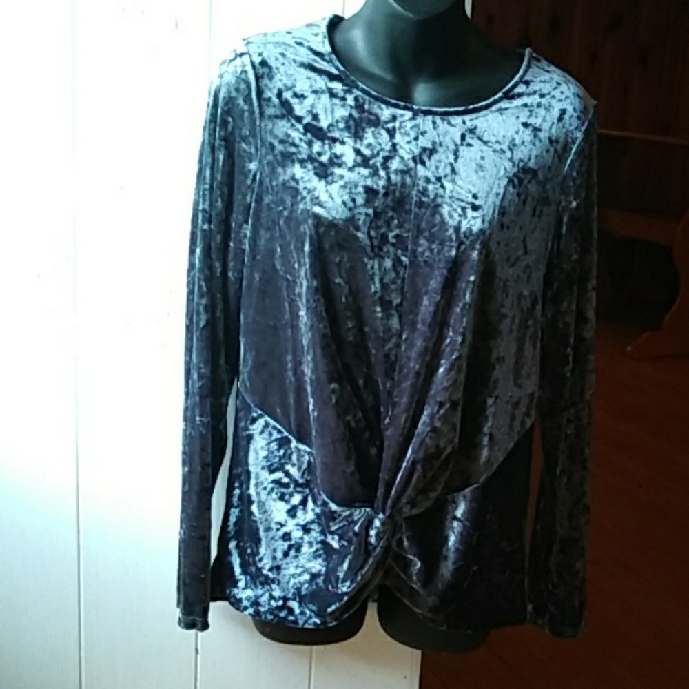 NWT Pleione crushed velvet top, sz S